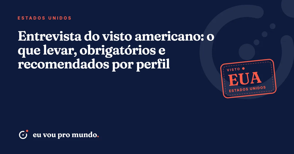 Pasta com passaporte, confirmação do DS-160 e foto 5x5 organizados para a entrevista do visto americano