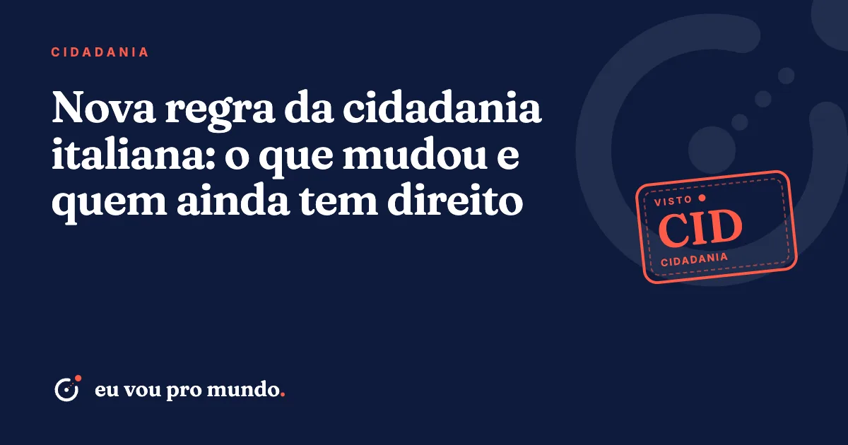 Árvore genealógica sobre documentos antigos e passaporte italiano, ilustrando a nova regra da cidadania italiana
