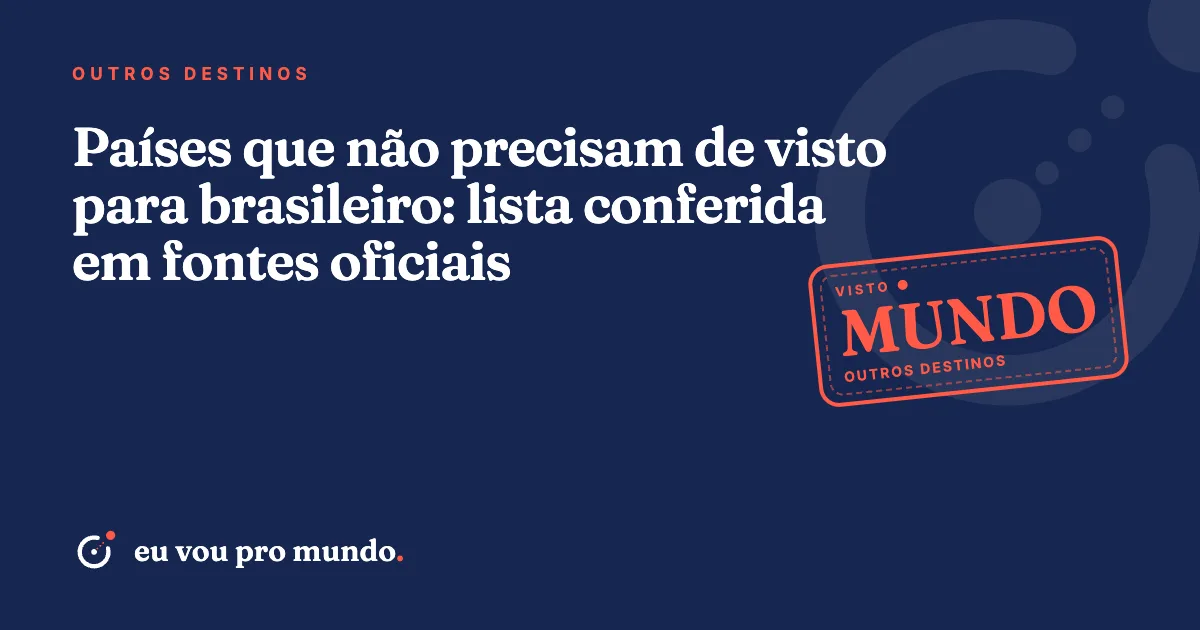 Passaporte brasileiro sobre mapa-múndi com destinos sem exigência de visto marcados na Europa e na Ásia
