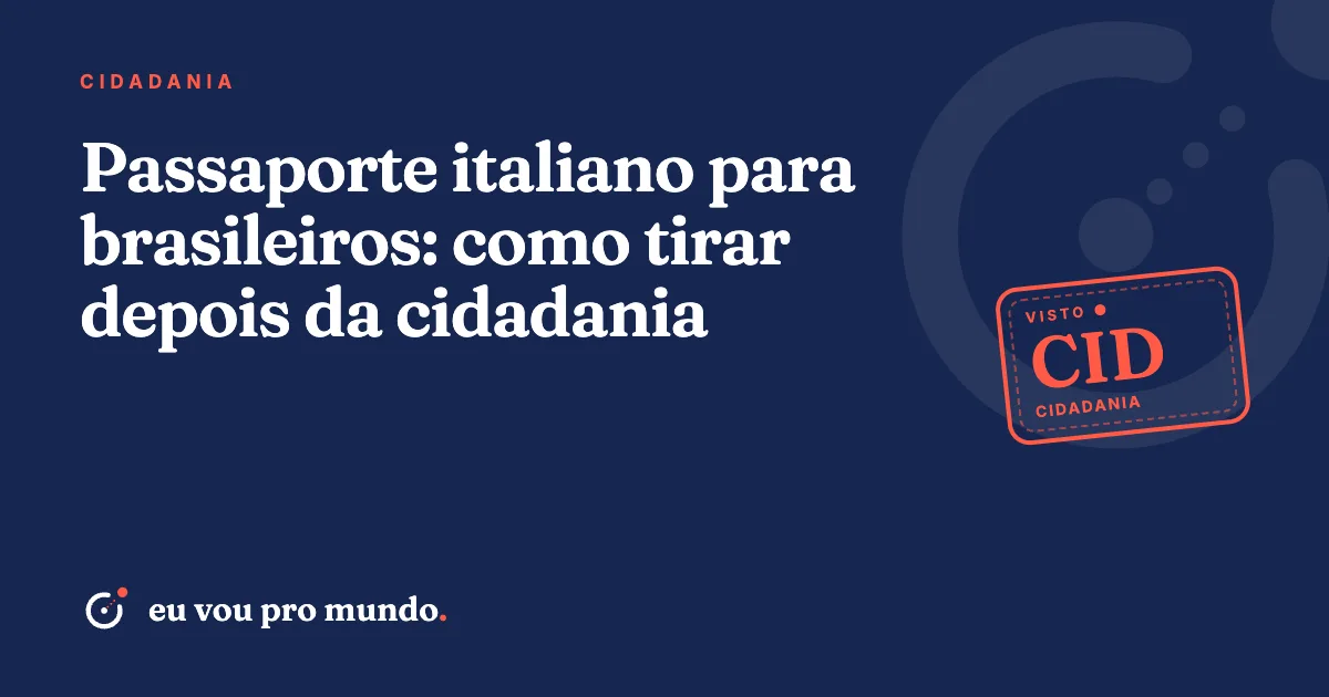 Passaporte italiano bordô ao lado de passaporte brasileiro e documentos sobre mesa de atendimento consular