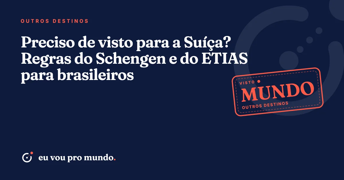 Viajante brasileira com passaporte diante dos Alpes suíços e de um lago, em viagem pelo Espaço Schengen