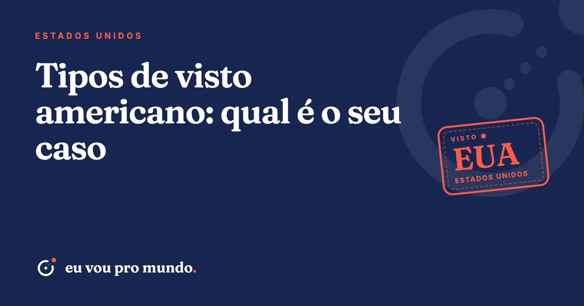 Passaporte brasileiro com visto americano sobre mesa, ao lado de formulários de estudo, trabalho e turismo