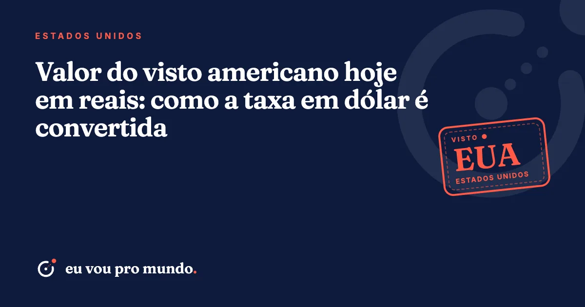 Passaporte brasileiro, notas de real e dólar e tela de pagamento da taxa do visto americano por Pix e boleto