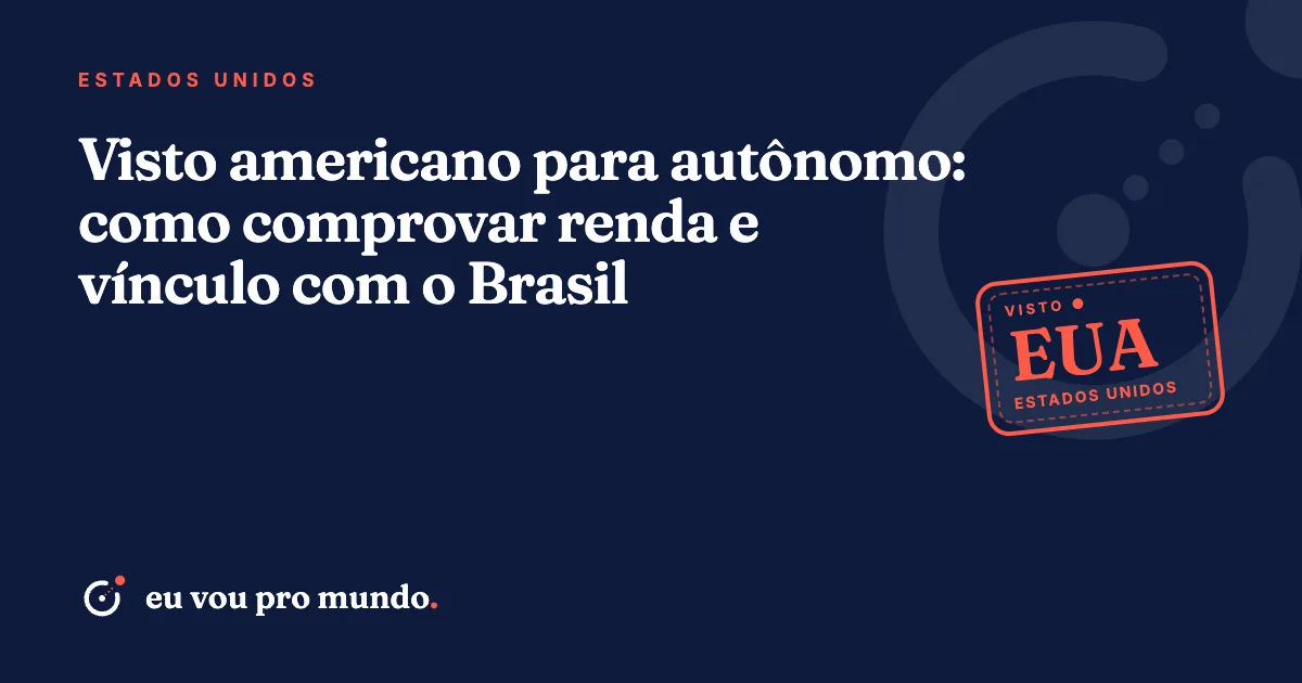 Profissional autônomo organizando extratos, declaração de imposto de renda e notas fiscais para o visto americano