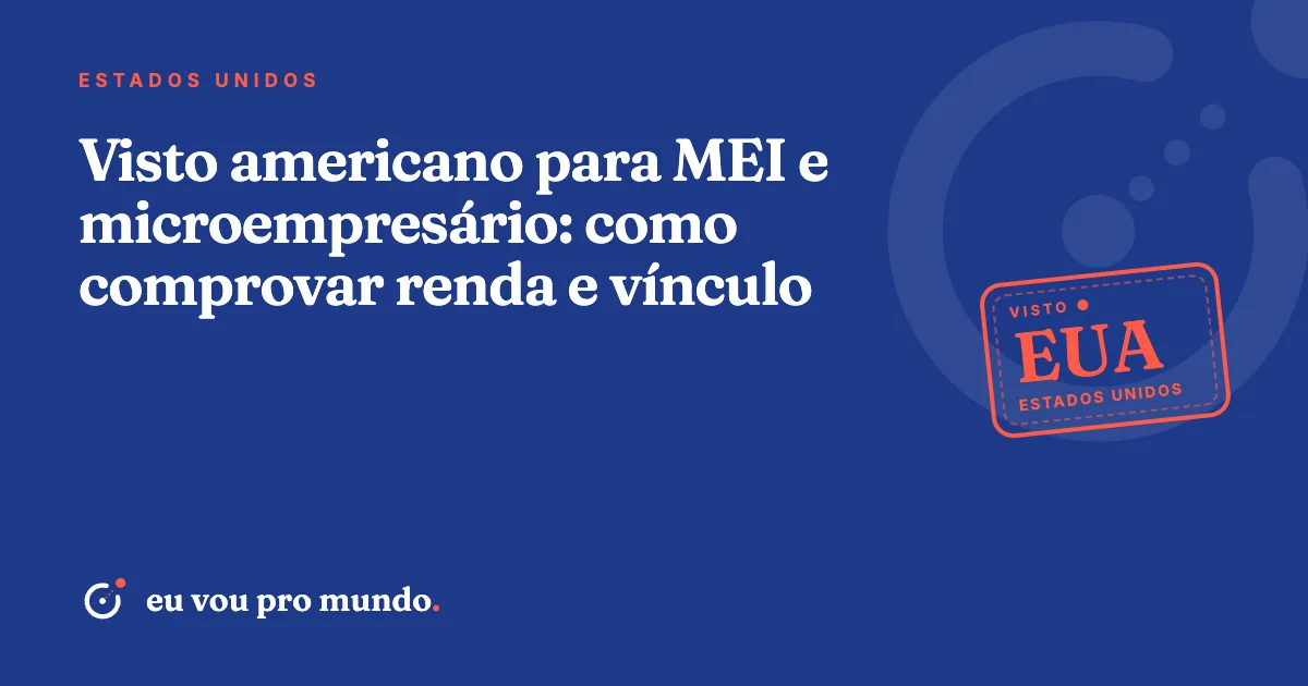 Microempreendedora brasileira organizando CNPJ, extratos e passaporte para o visto americano
