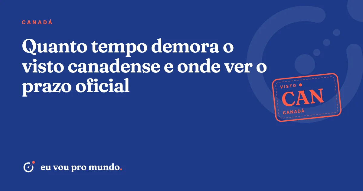 Calendário e passaporte brasileiro ao lado de tela com a ferramenta oficial de prazos do visto canadense