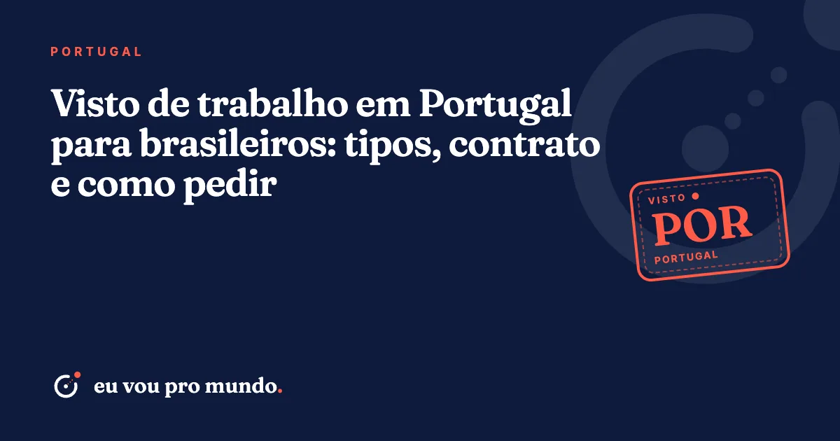 Profissional brasileiro com passaporte e contrato de trabalho diante de prédios históricos de Lisboa, Portugal