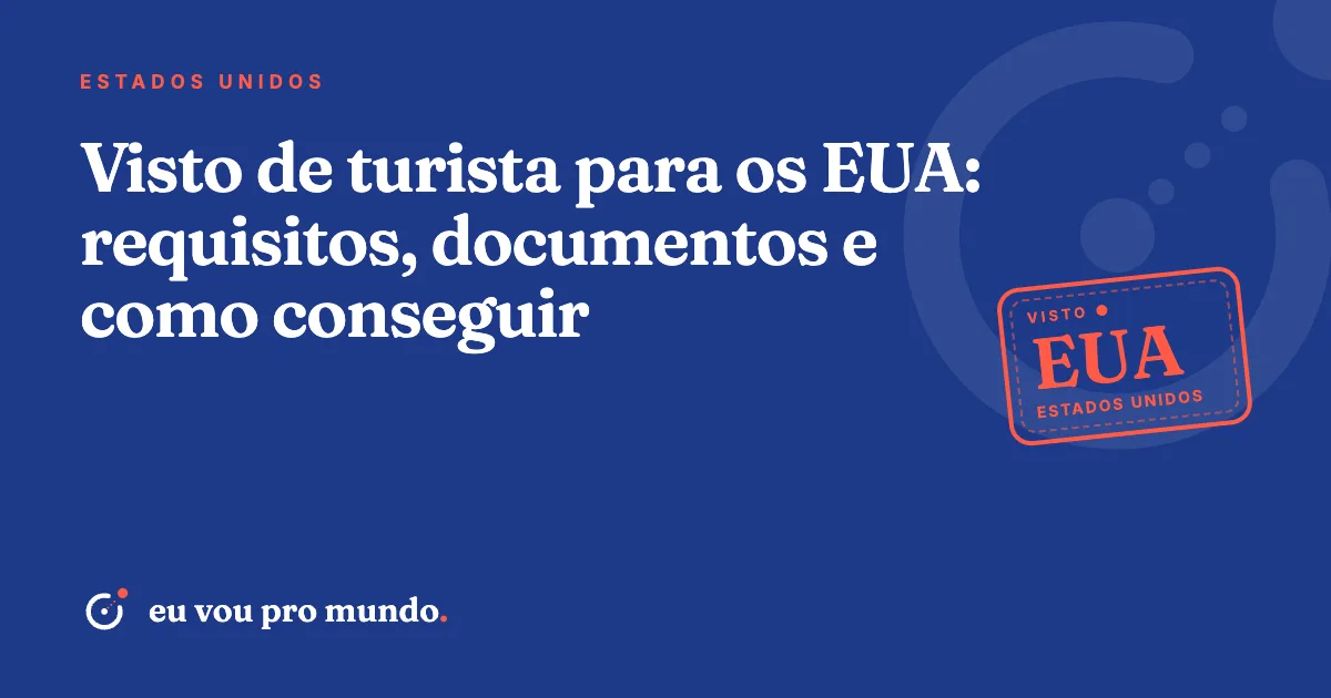 Passaporte brasileiro com visto de turista americano B1/B2 sobre roteiro de viagem e mapa dos Estados Unidos