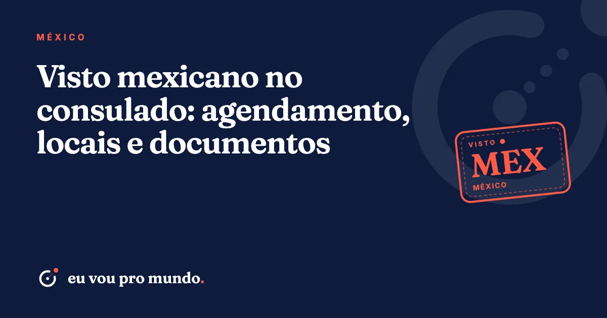 Passaporte brasileiro e pasta de documentos sobre mesa, preparados para o atendimento de visto no consulado do México