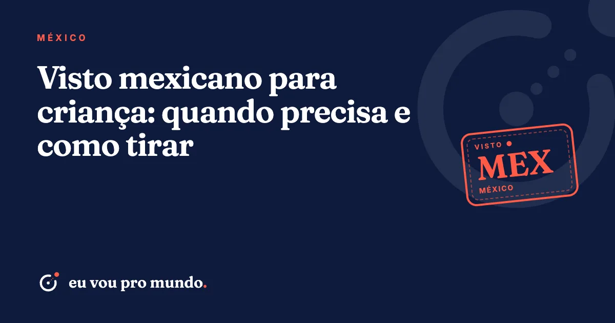 Família brasileira com duas crianças segurando passaportes no aeroporto antes de embarcar para o México