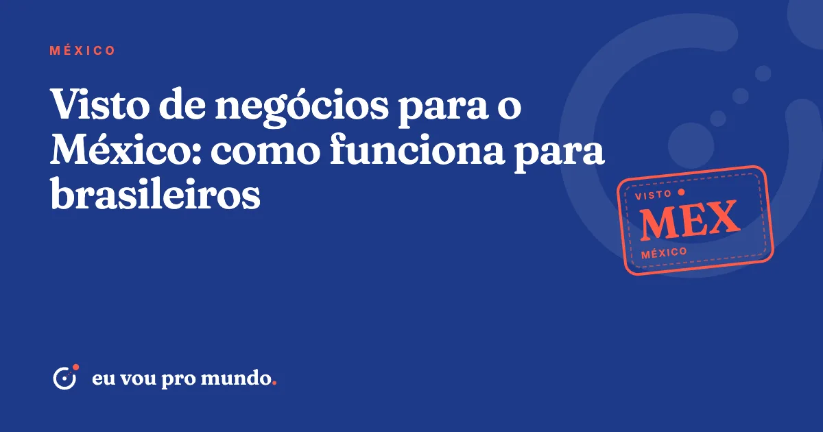 Executivo brasileiro com passaporte e notebook em sala de reunião com vista para a Cidade do México