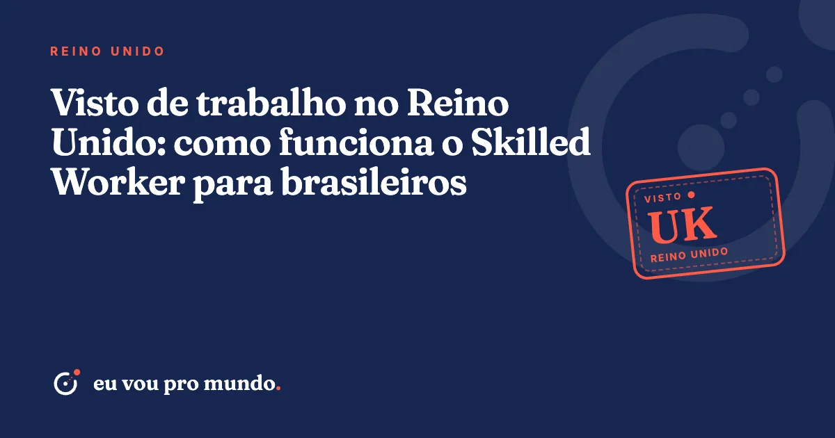 Profissional brasileira com contrato de trabalho e passaporte diante de prédios comerciais em Londres